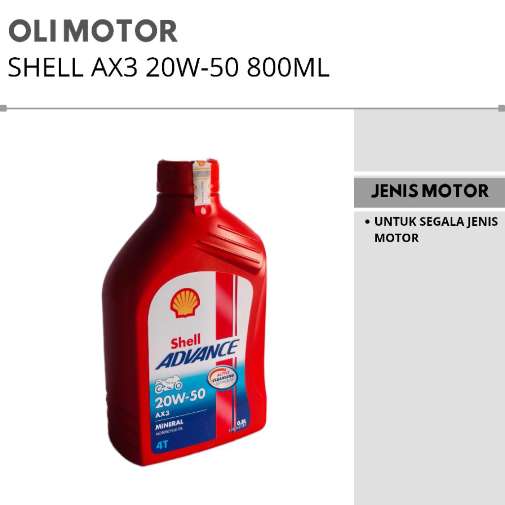 OLI SHELL ADVANCE AX3 0,8L