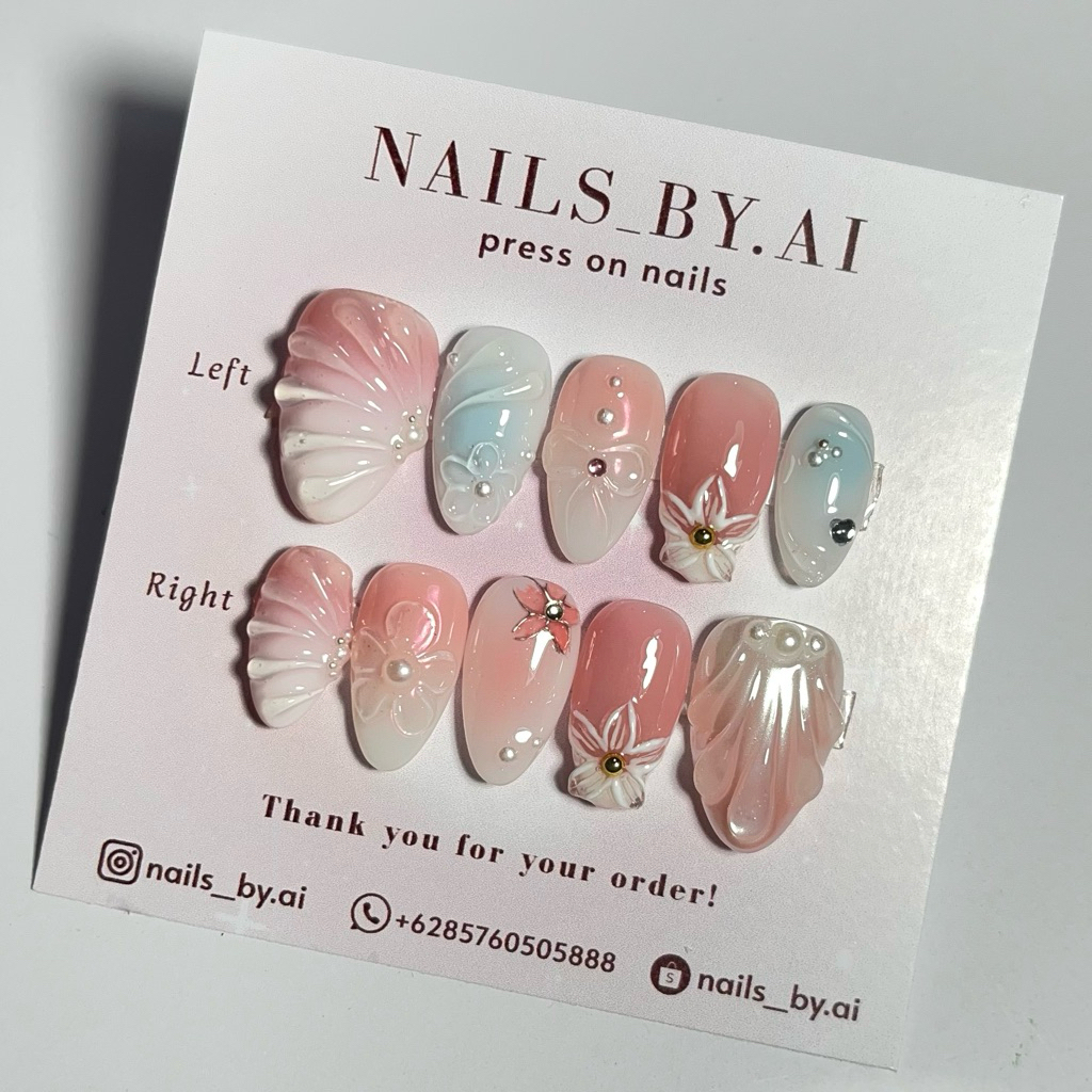 Press On Nails 3D karang soft