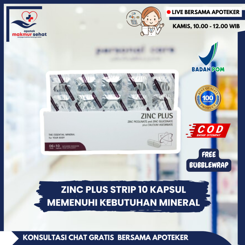 ZINC PLUS STRIP ISI 10 KAPSUL