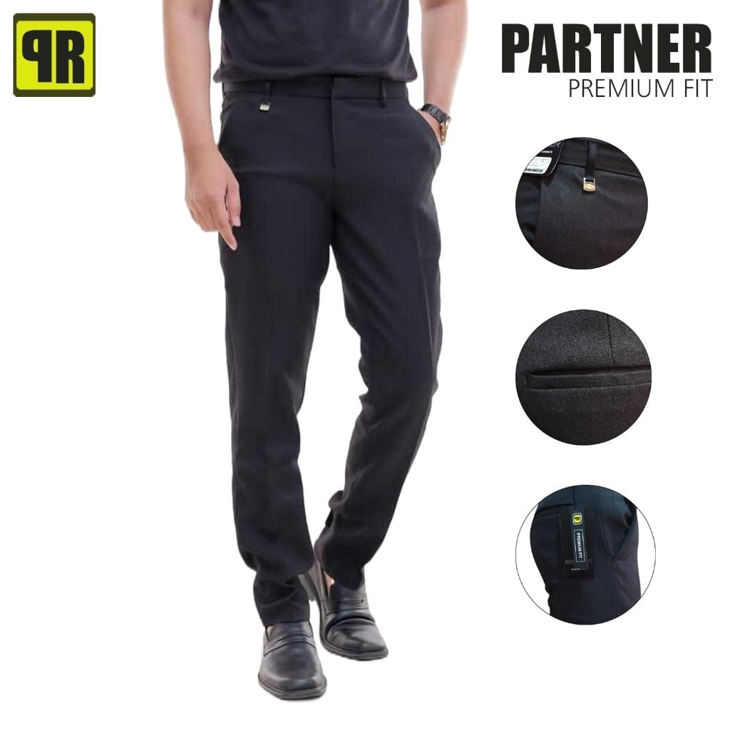 Celana Formal Pria Slim fit Basic PARTNER Premium