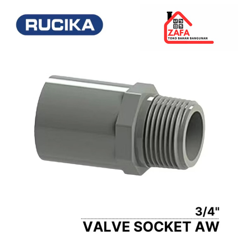 Valve Socket , sok Drat luar ( SDL ). 3/4 RUCIKA.