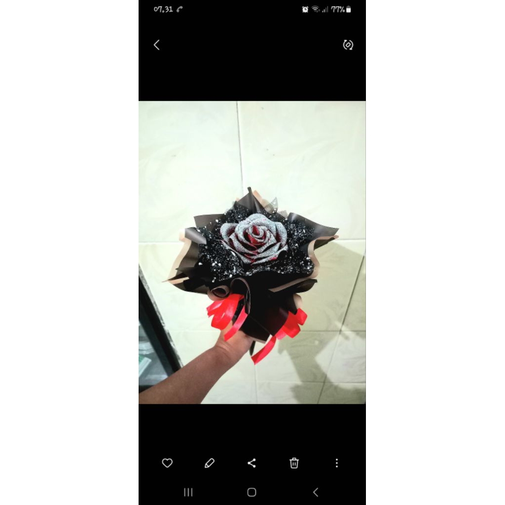 Single Flower/ Bunga Pita Satin