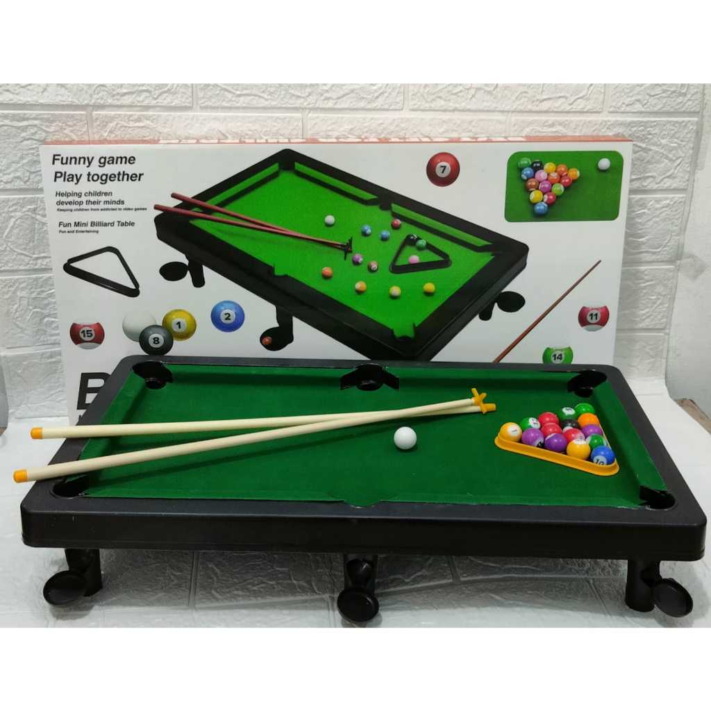 Mainan BILLIARD dos lengkap