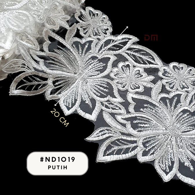 Renda Tile/Renda Cornelly #ND1019 PUTIH