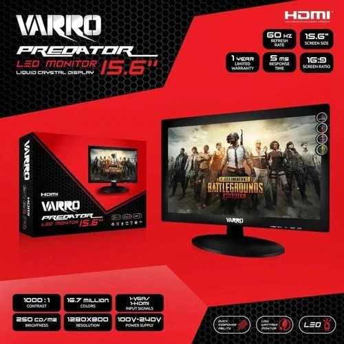 Monitor LED Varro 15.6" VGA + HDMI