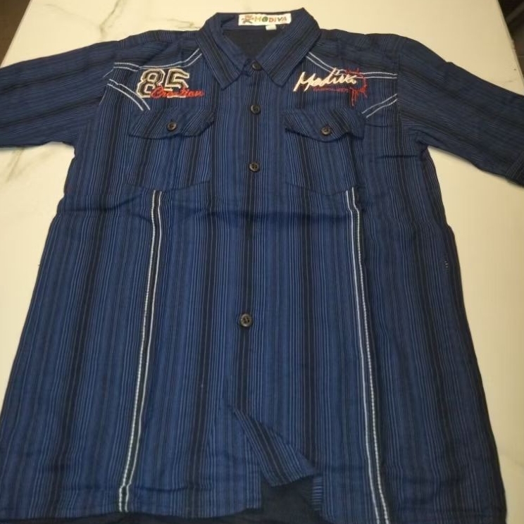 kemeja anak biru preloved