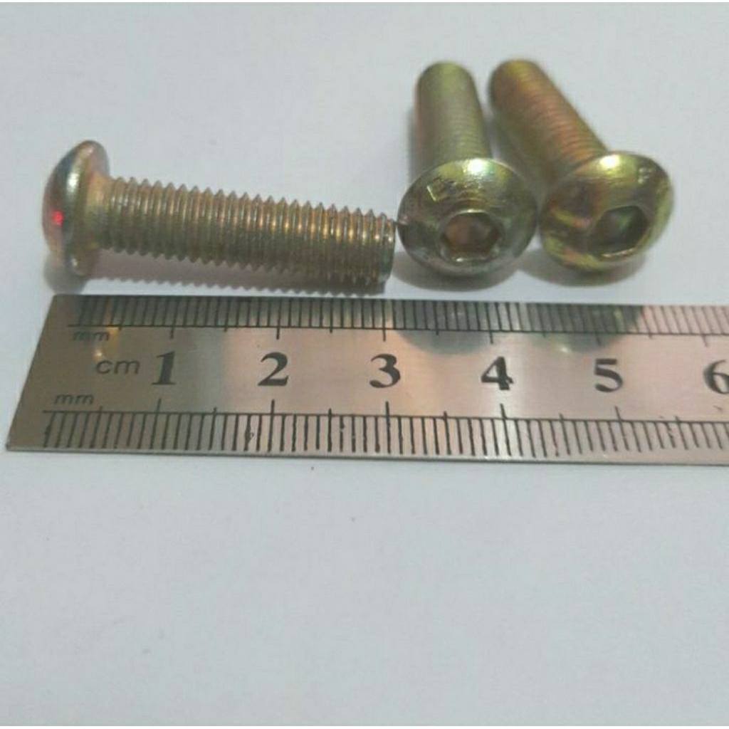 M8×30 Baut L Button Baja 10,9 (10 pcs)