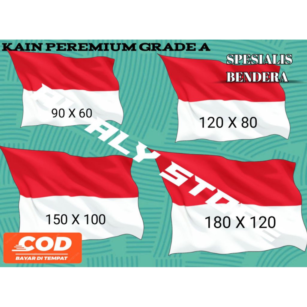 Bendera merah putih isi 3 pcs