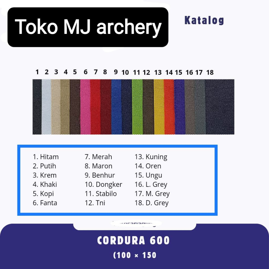 harga per meter bahan codura