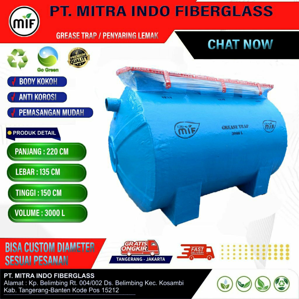 Grease Trap 3000 Liter Bio MIF