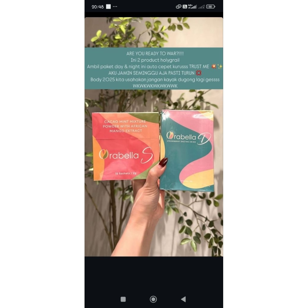ORABELLA BUNDLE EXTRA (SLIMMING + DETOX) 100% ORIGINAL