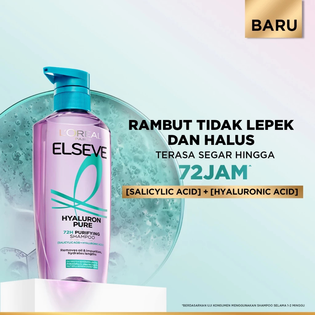 LOREAL ELSEVE Hyaluron Pure Purifying Shampoo 400ml PUMP