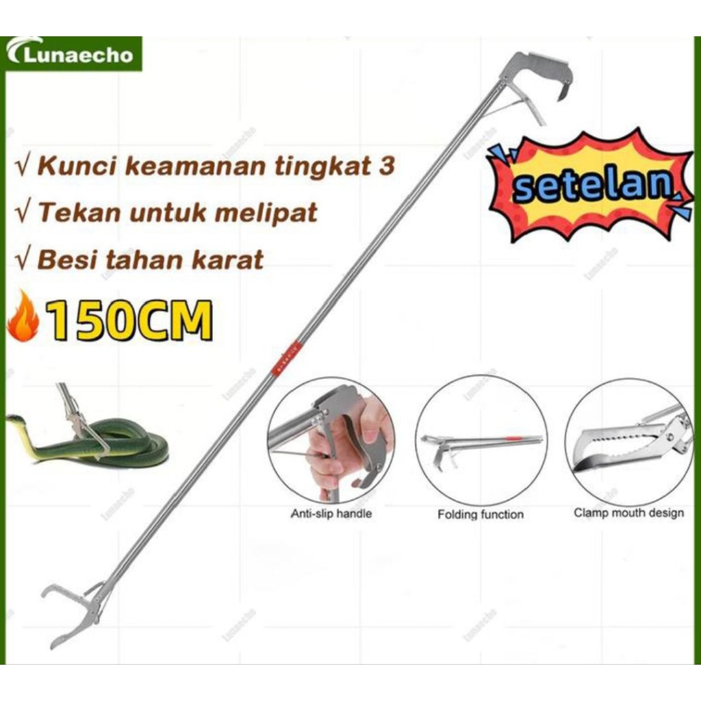 tongkat penjepit ular 150 cm