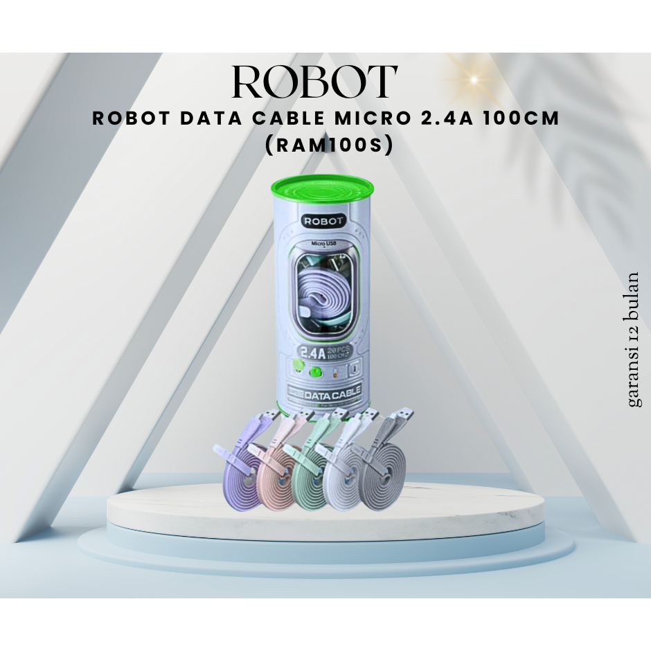 ROBOT DATA CABLE MICRO 2.4A 100CM (RAM100S)