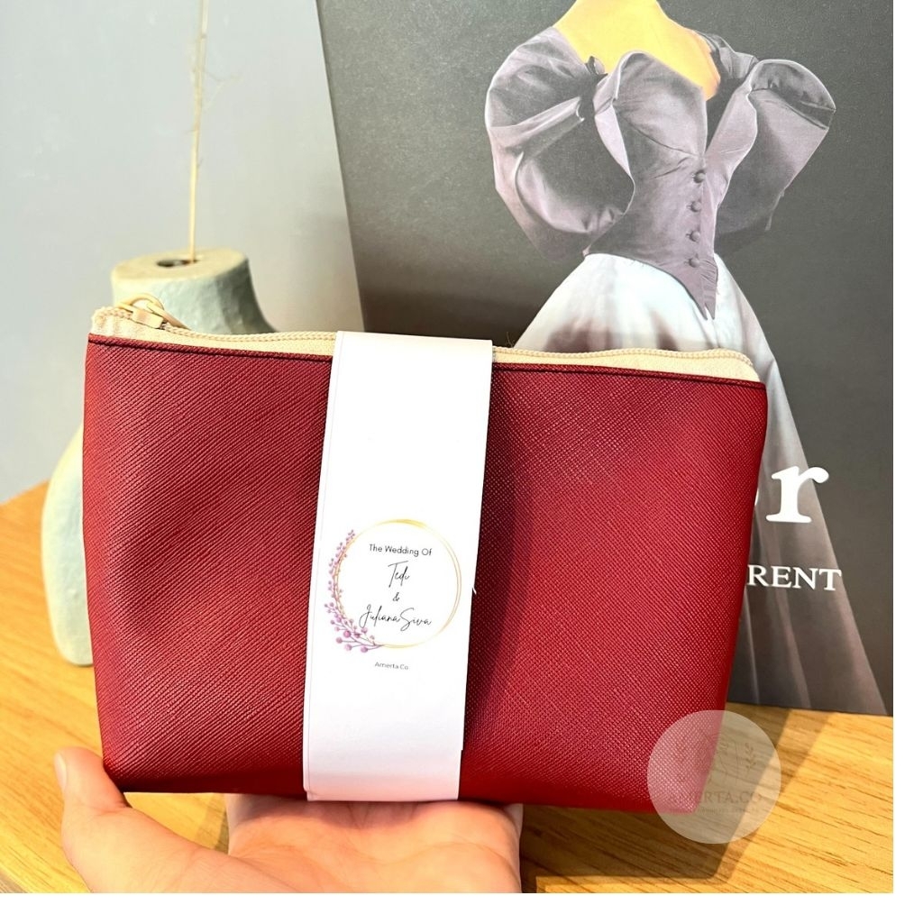 Pouch Make Up Trapesium Bahan Botega