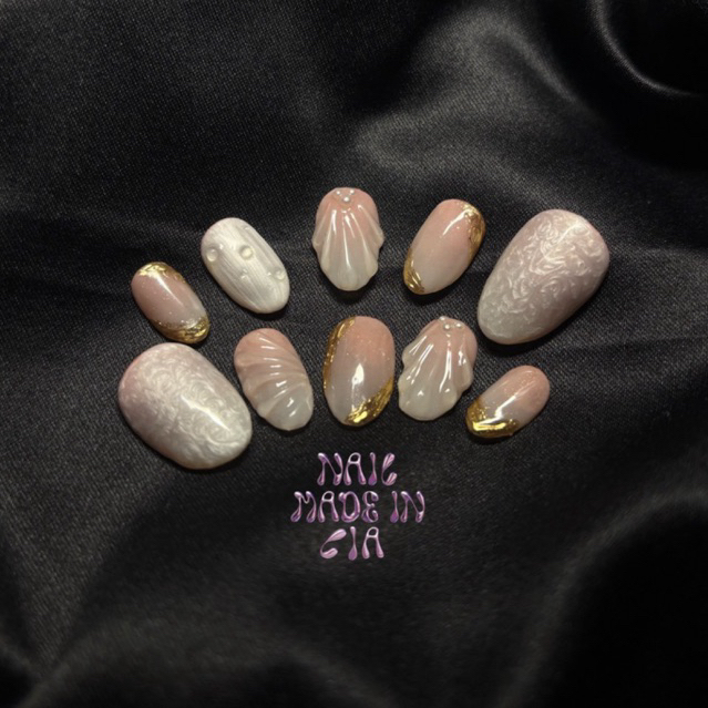 Press On Nail High Quality Pink Shell