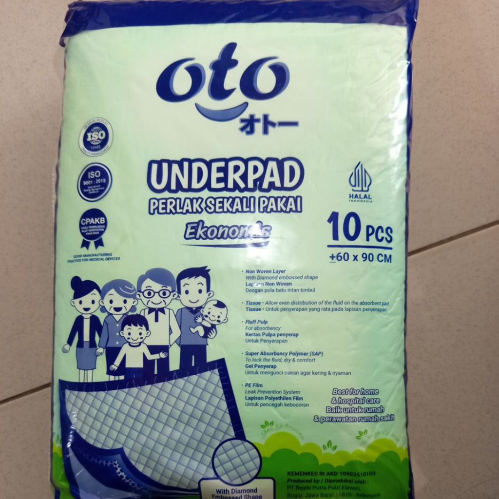Perlak Underpad 60×90cm OTO