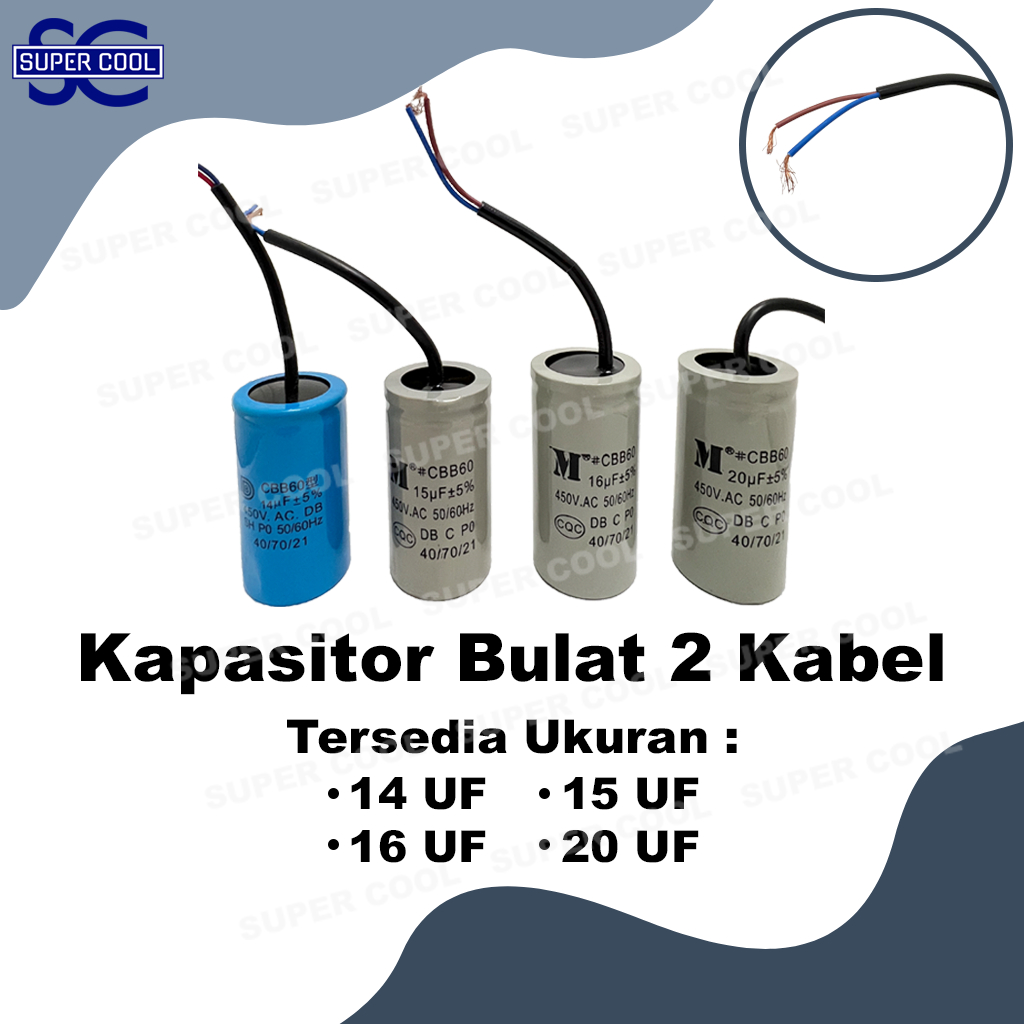KAPASITOR BULAT 2 KABEL TINGGI