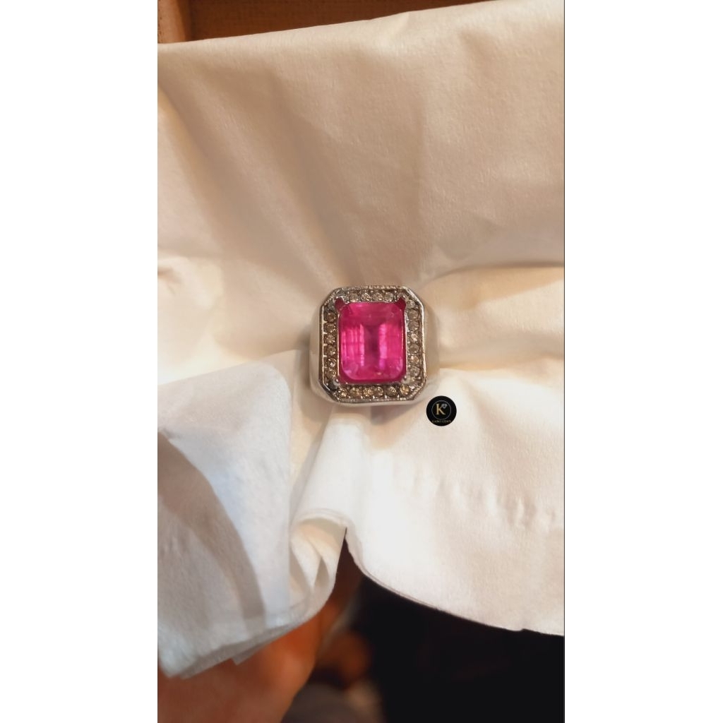 Cincin Batu Permata Ruby Chatam 10x12