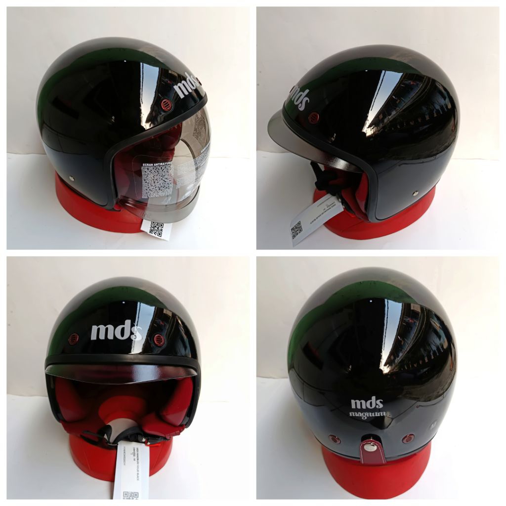 Helm Mds Magnum Solid Black Gloss