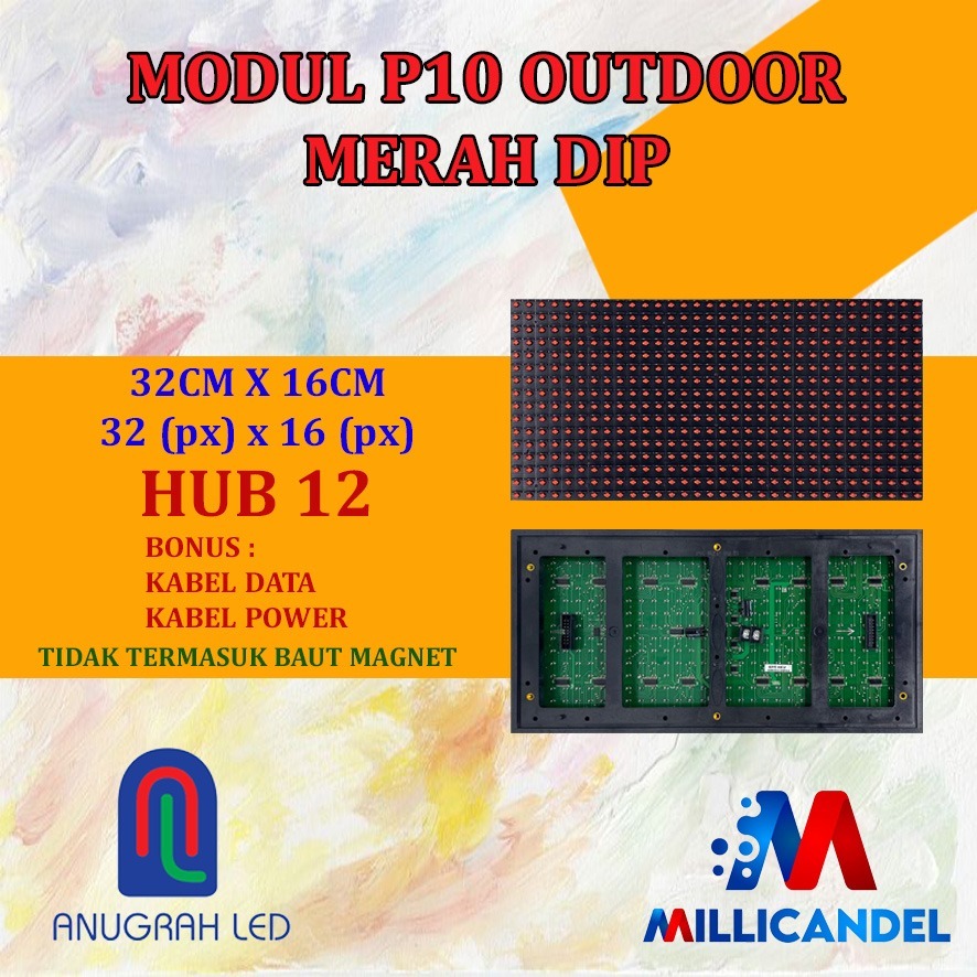 MODUL P10 DIP MERAH OUT DOOR