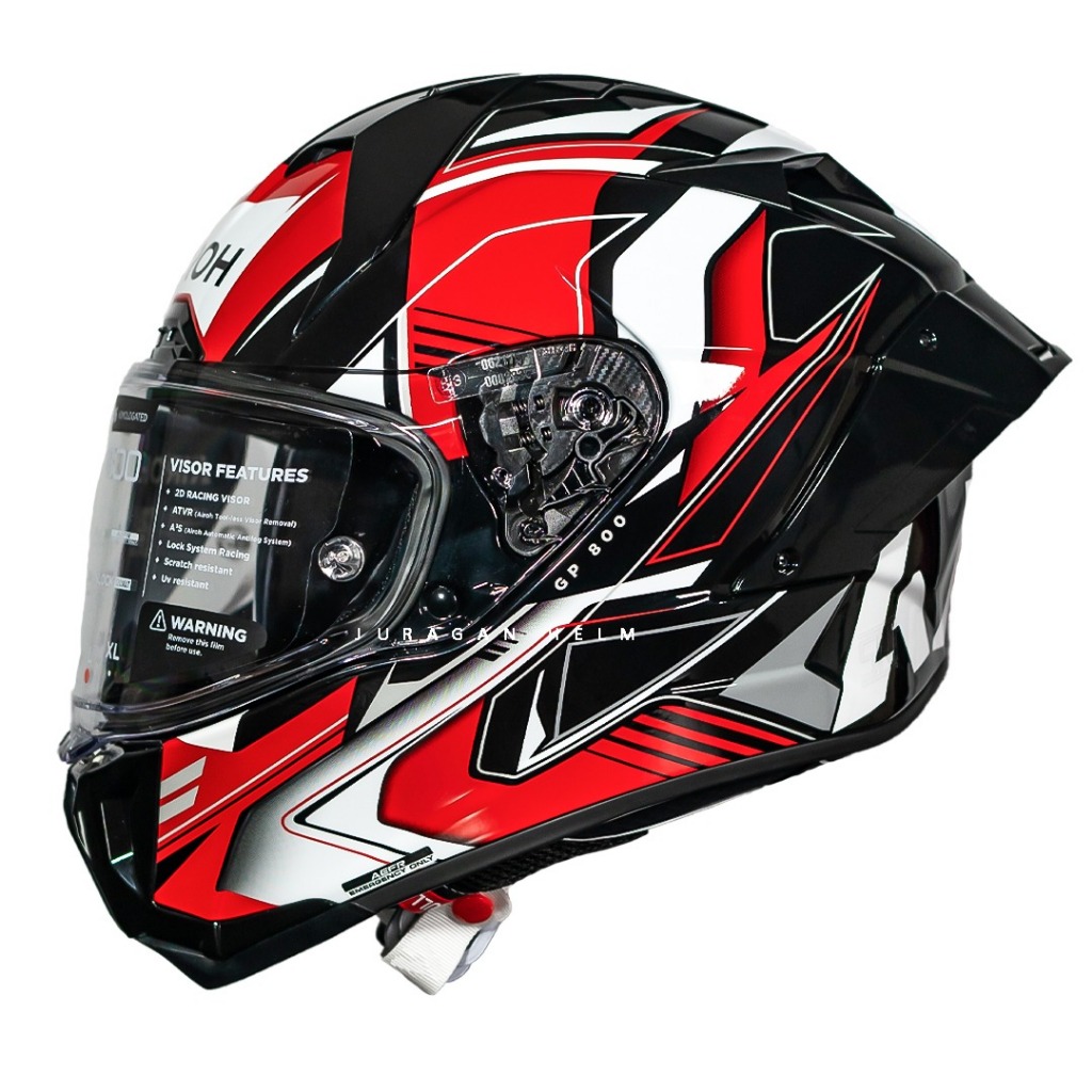 AIROH GP800 MUST RED GLOSSY SINGLE VISOR