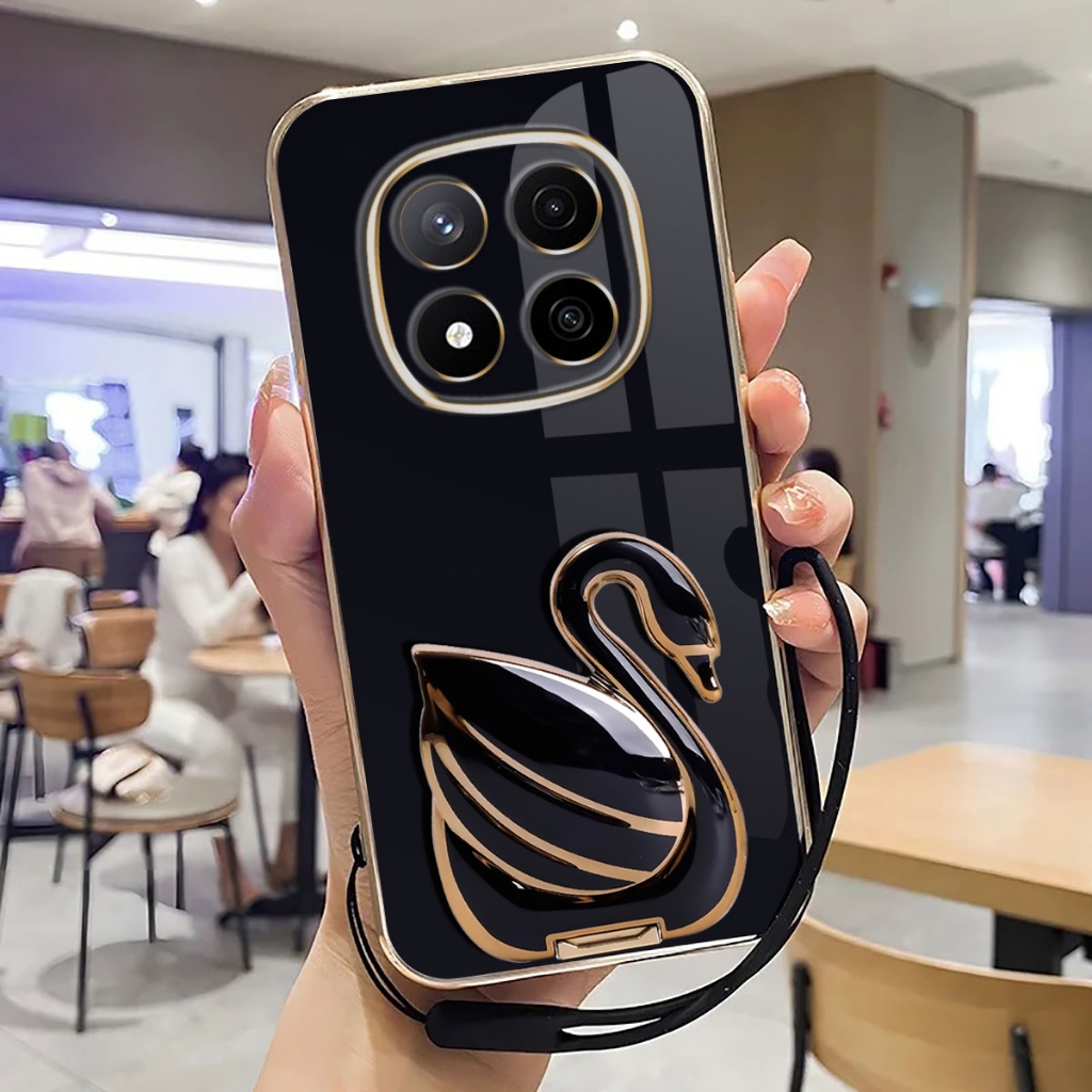 Softcase Stand Xiaomi Redmi Note 14 Pro Plus Case Silikon Casing Luxury Plating