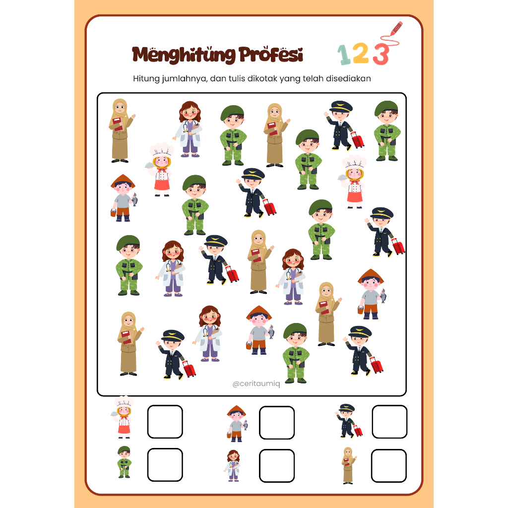 Worksheet Menghitung gambar