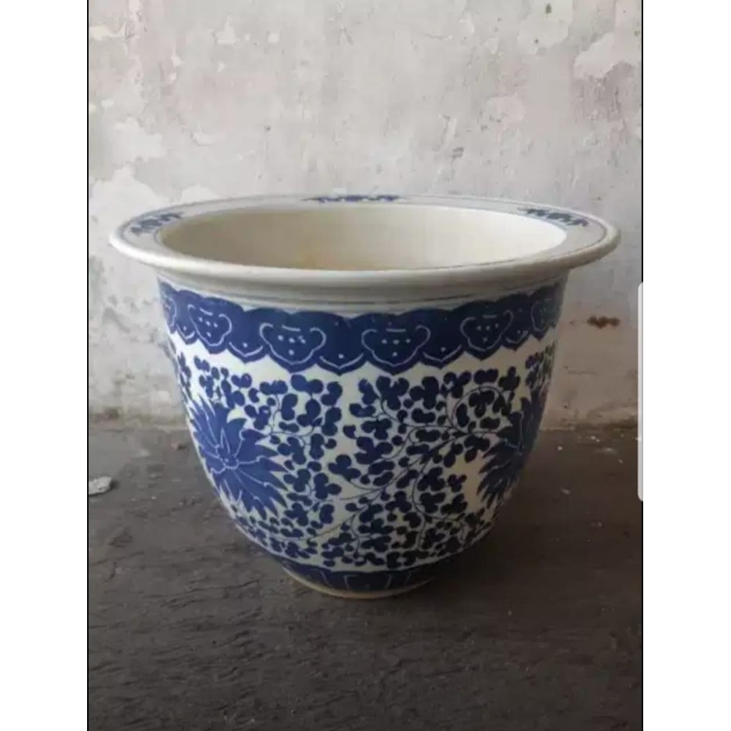 pot bunga antik uk 40x32 cm