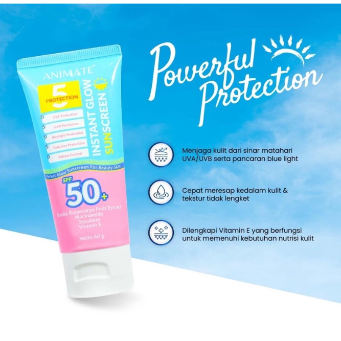 ANIMATE INSTANT GLOW SUNSCREEN SPF50+ 60GR