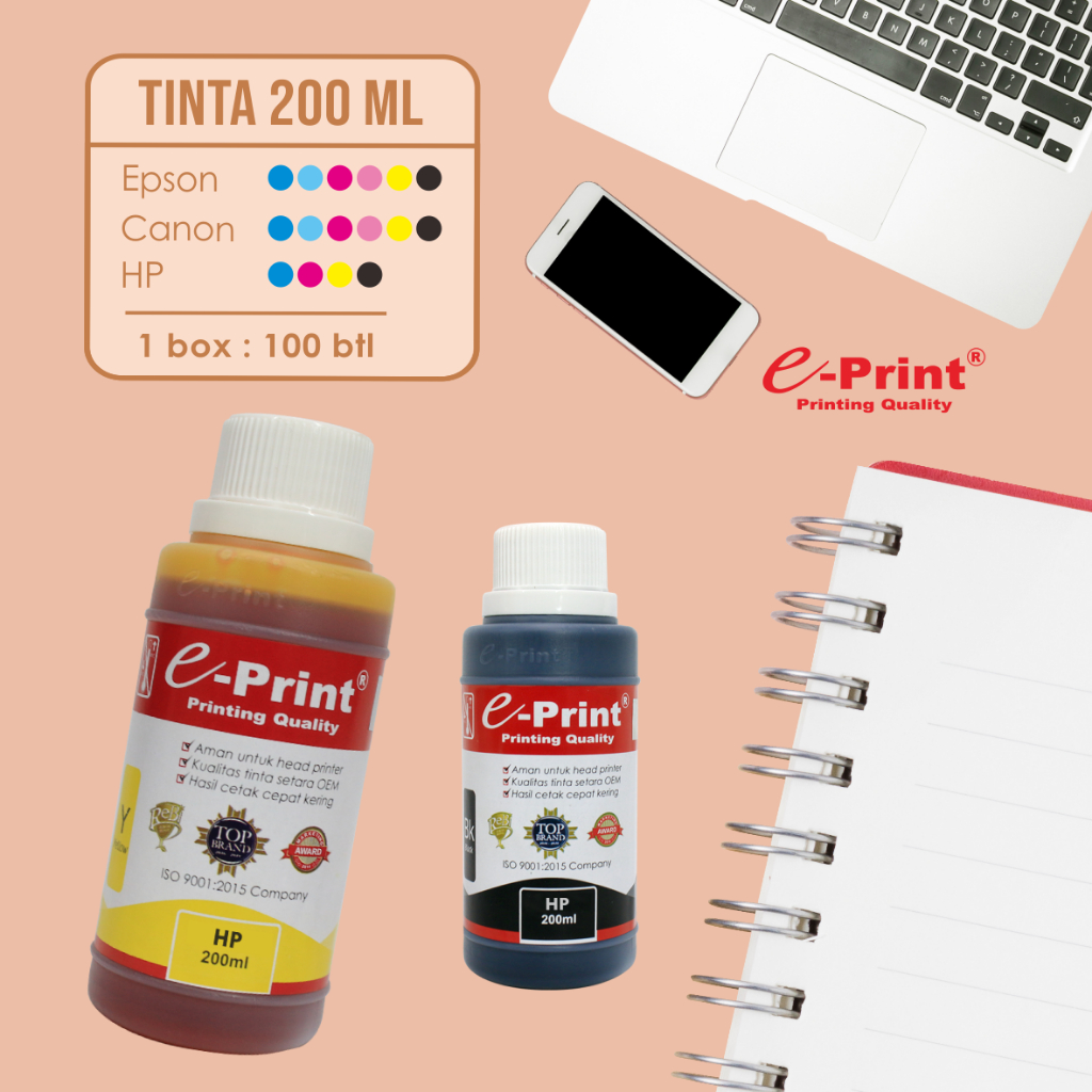 Tinta Printer HP e-Print Reguler 200ml