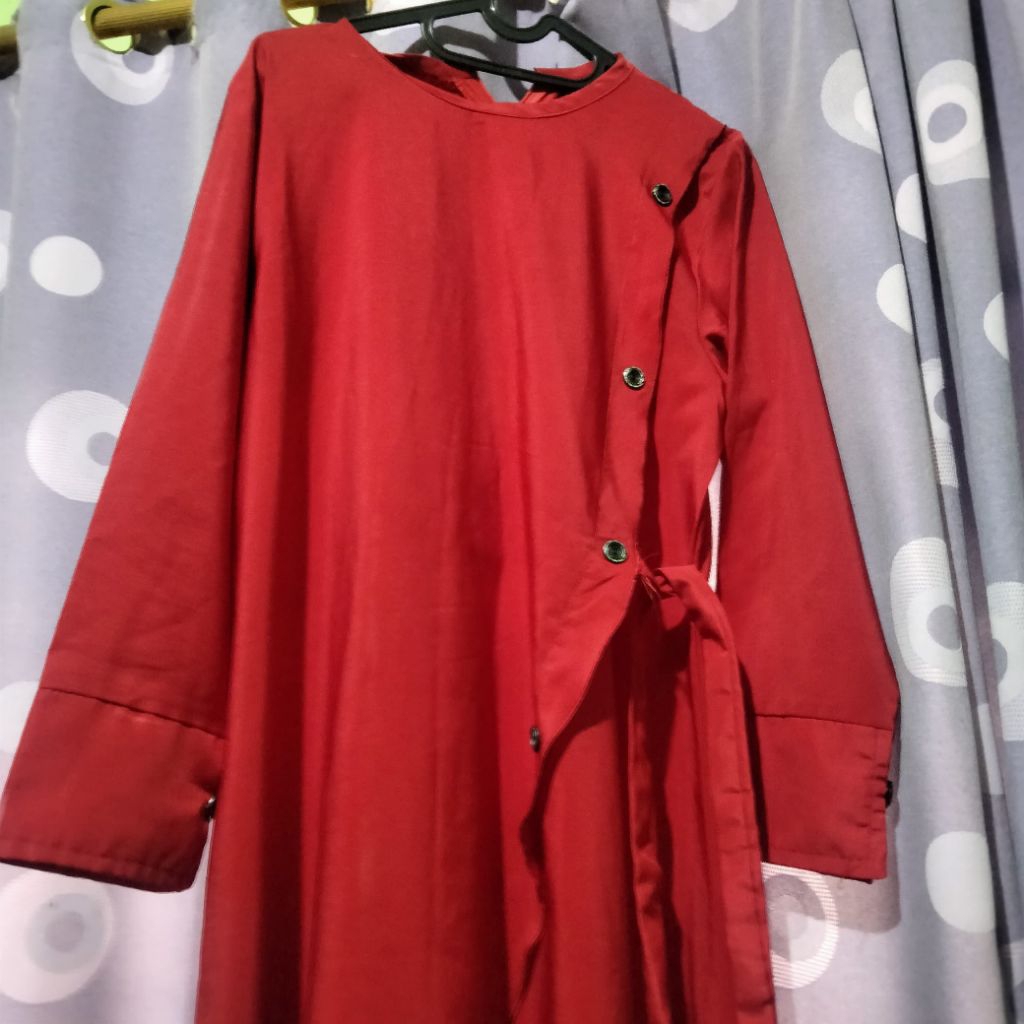 preloved gamis merah model china