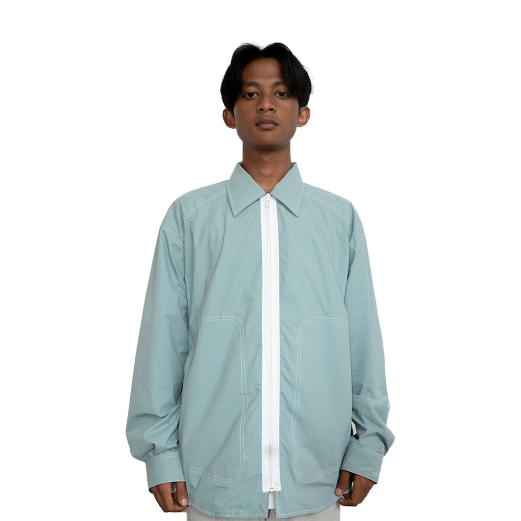 “ALLIGNED” Line Zip Jacket Sage Green