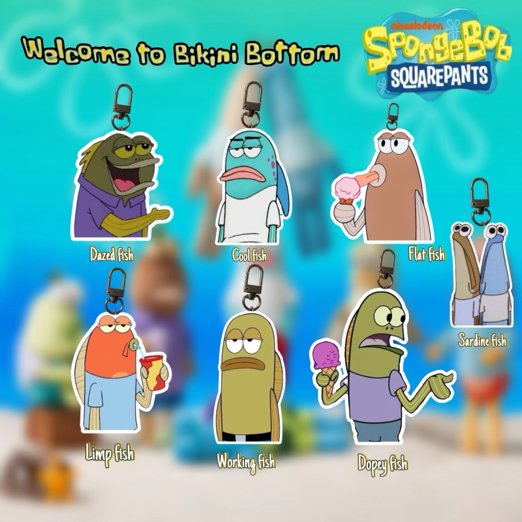 keychain bikini bottom buddies spongebob squarepants