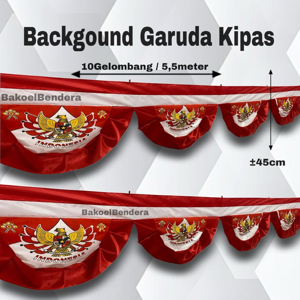 Bendera Background Garuda Kipas ( Premium )