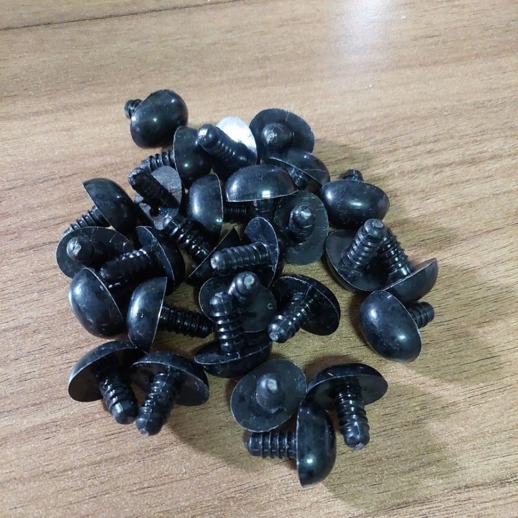 Hidung Boneka Oval Hitam 20mm