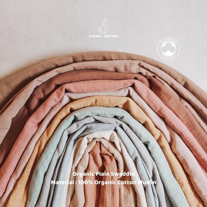 Ethan+Nathan Organic Plain Swaddle Heather