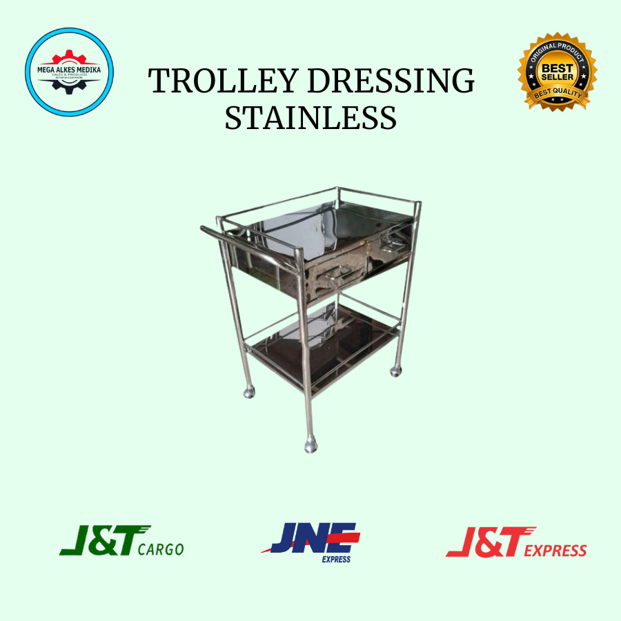 TROLLEY DRESSING 2 RAK LACI STAINLESS