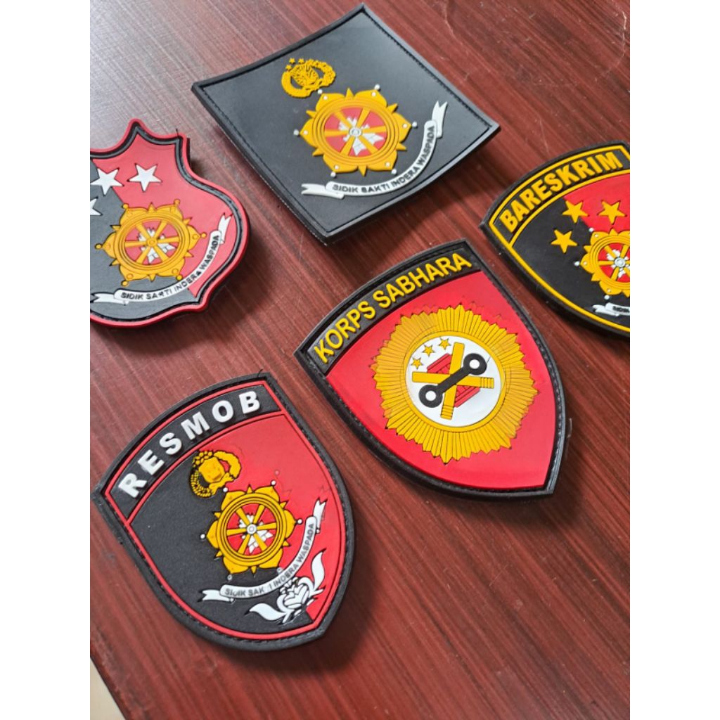 Patch rubber emblem karet POLRI