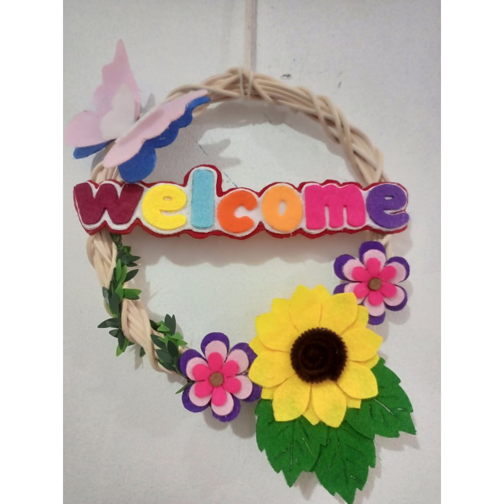 hiasan pintu ring rotan