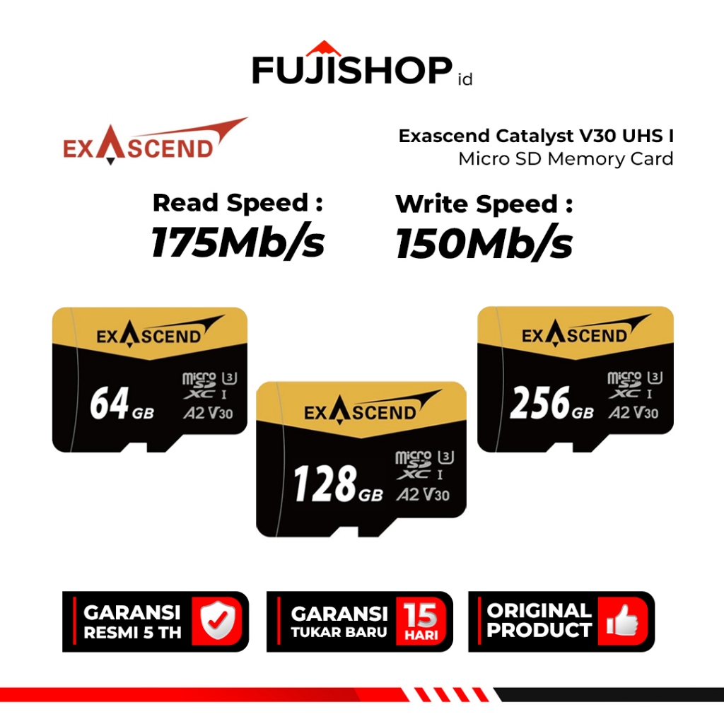 Exascend Catalyst V30 UHS I Micro SDXC Memory Card