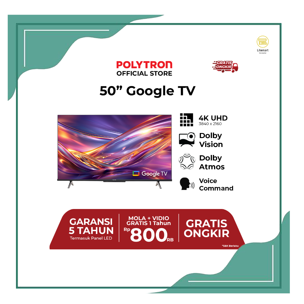 POLYTRON LED ANDROID TV 50" PLD-50UG5059