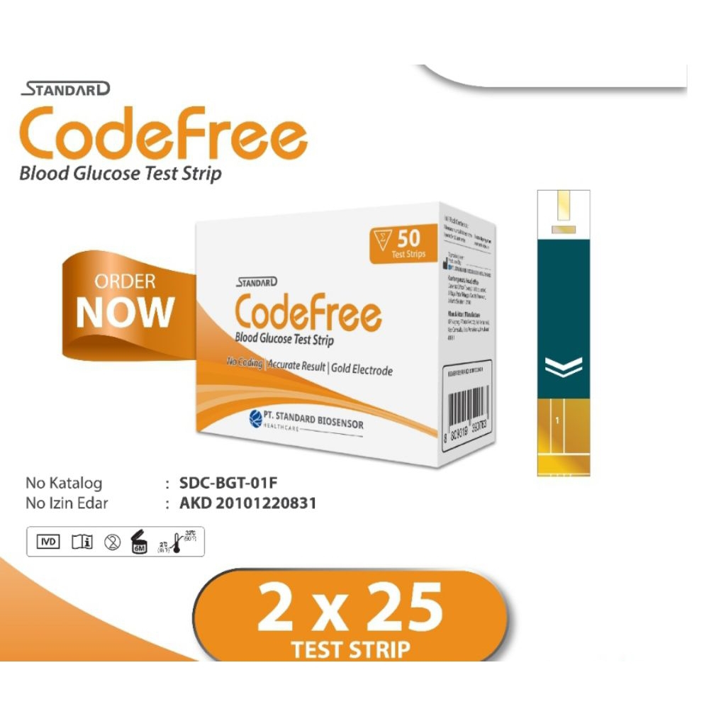 ISI 50 STRIP TES GULA DARAH CODEFREE