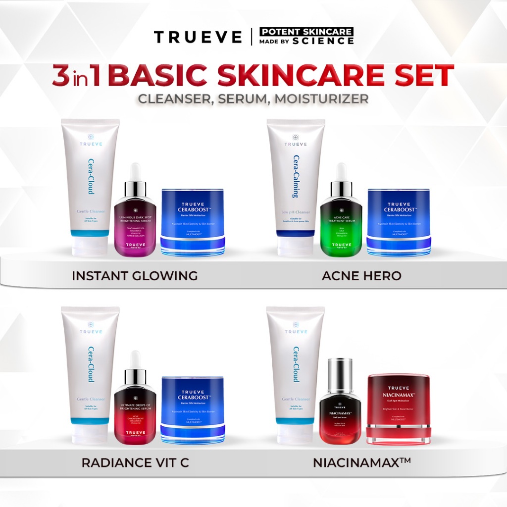 [BIG SIZE - 3 PCS] Basic Skincare Set: Cleanser, Serum, Moisturizer