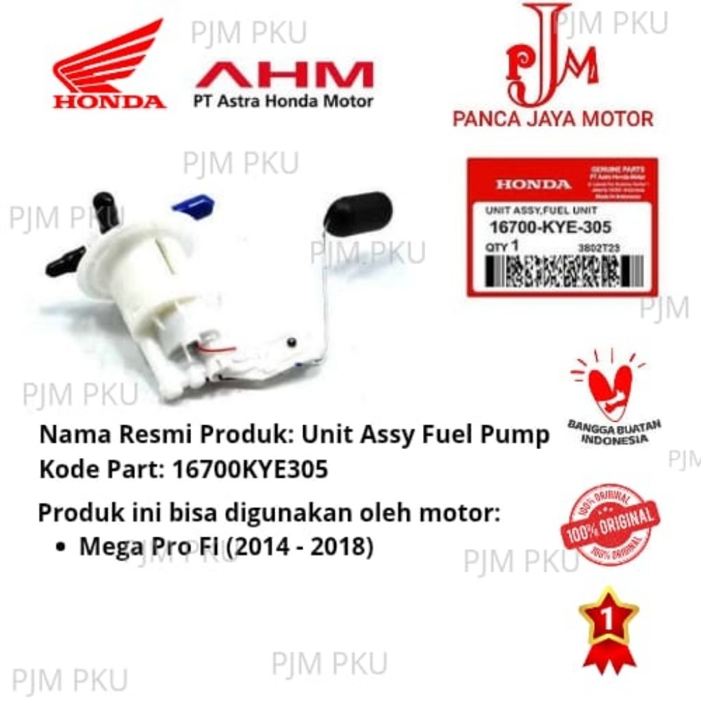 pompa minyak honda  mega pro fi