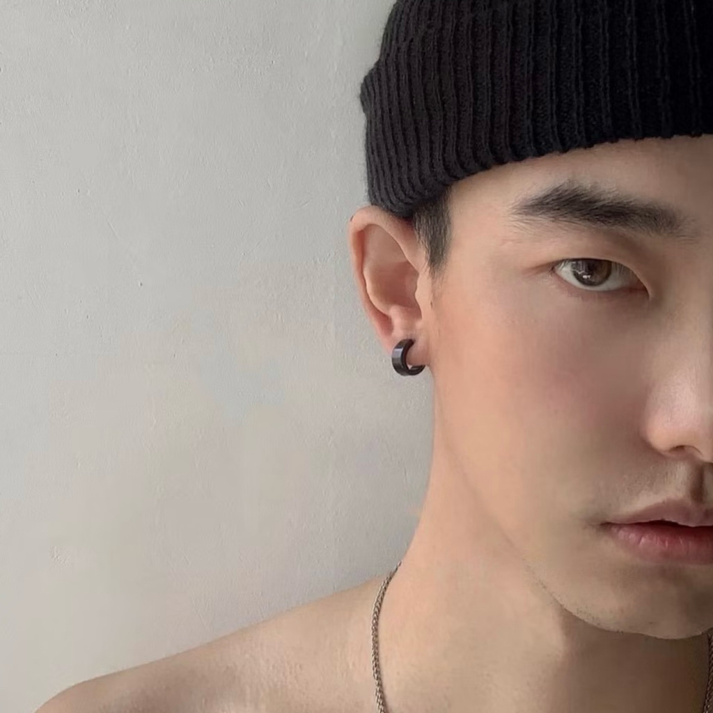 A233 Anting Jepit Pria Anting Jepit Wanita Titanium