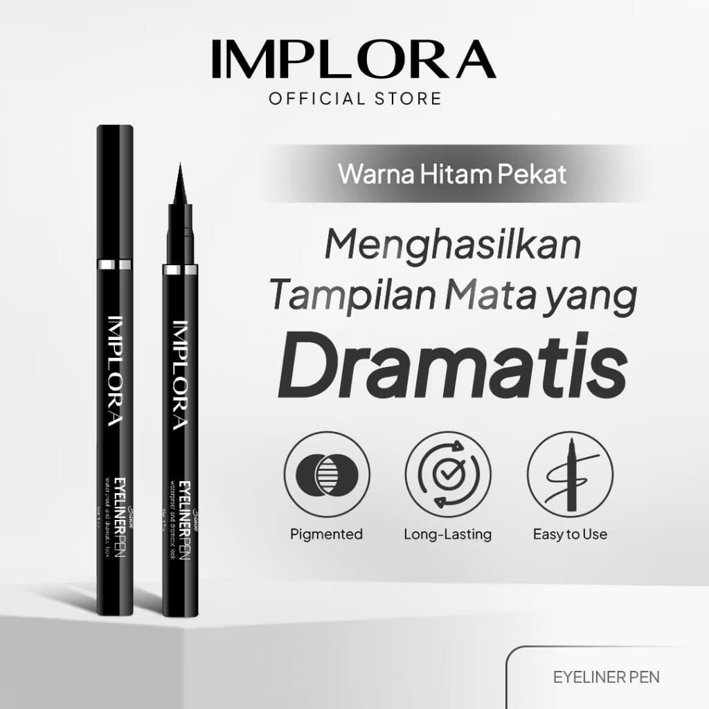 IMPLORA BLACK EYELINER PEN WATERPROOF AND DRAMATIC LOOK