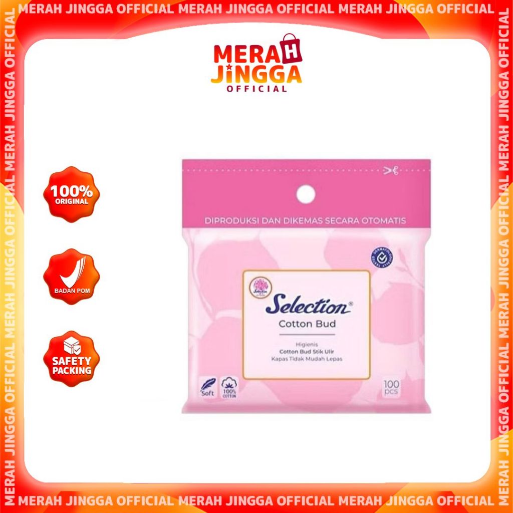 Selection Cotton Bud Refill 100pc | Merah Jingga Official