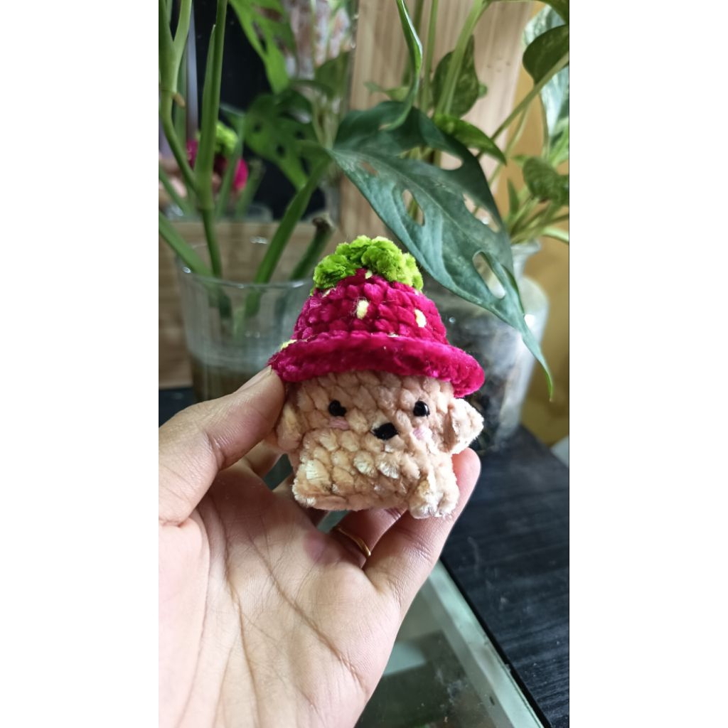 boneka mushroom rajut
