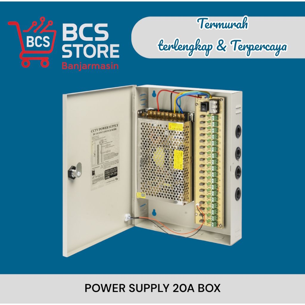 POWER SUPPLY CCTV 20A BOX